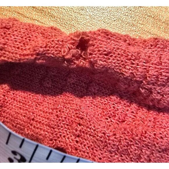 Talbots Womens sz 3X Petite pink sheer textured long sleeve open front cardigan - Picture 11 of 11